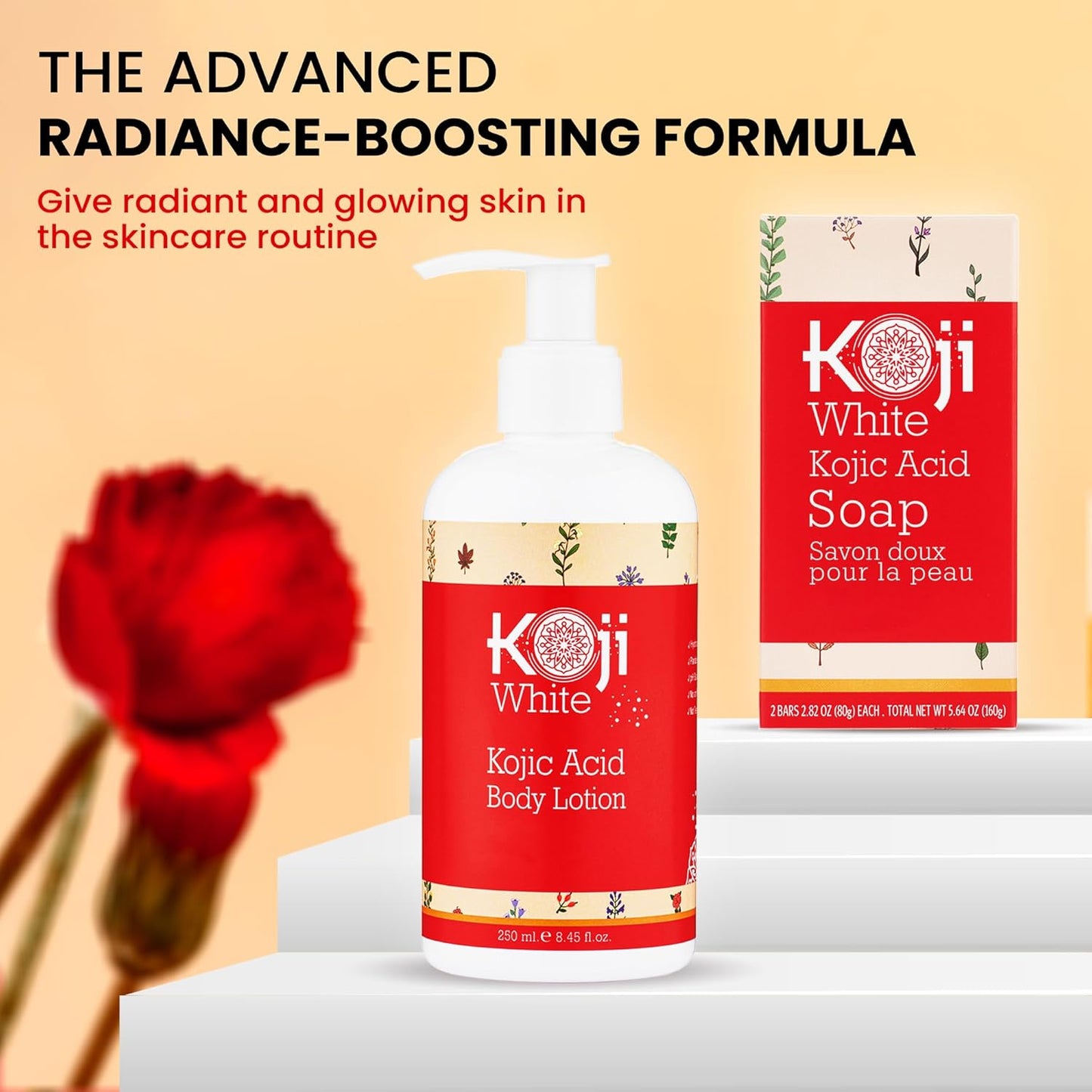 Koji White Kojic Acid Body Lotion – Vegan Moisturizing Lotion for Dry Skin, Hydrating and Nourishing, Paraben-Free, 8.45 Fl Oz