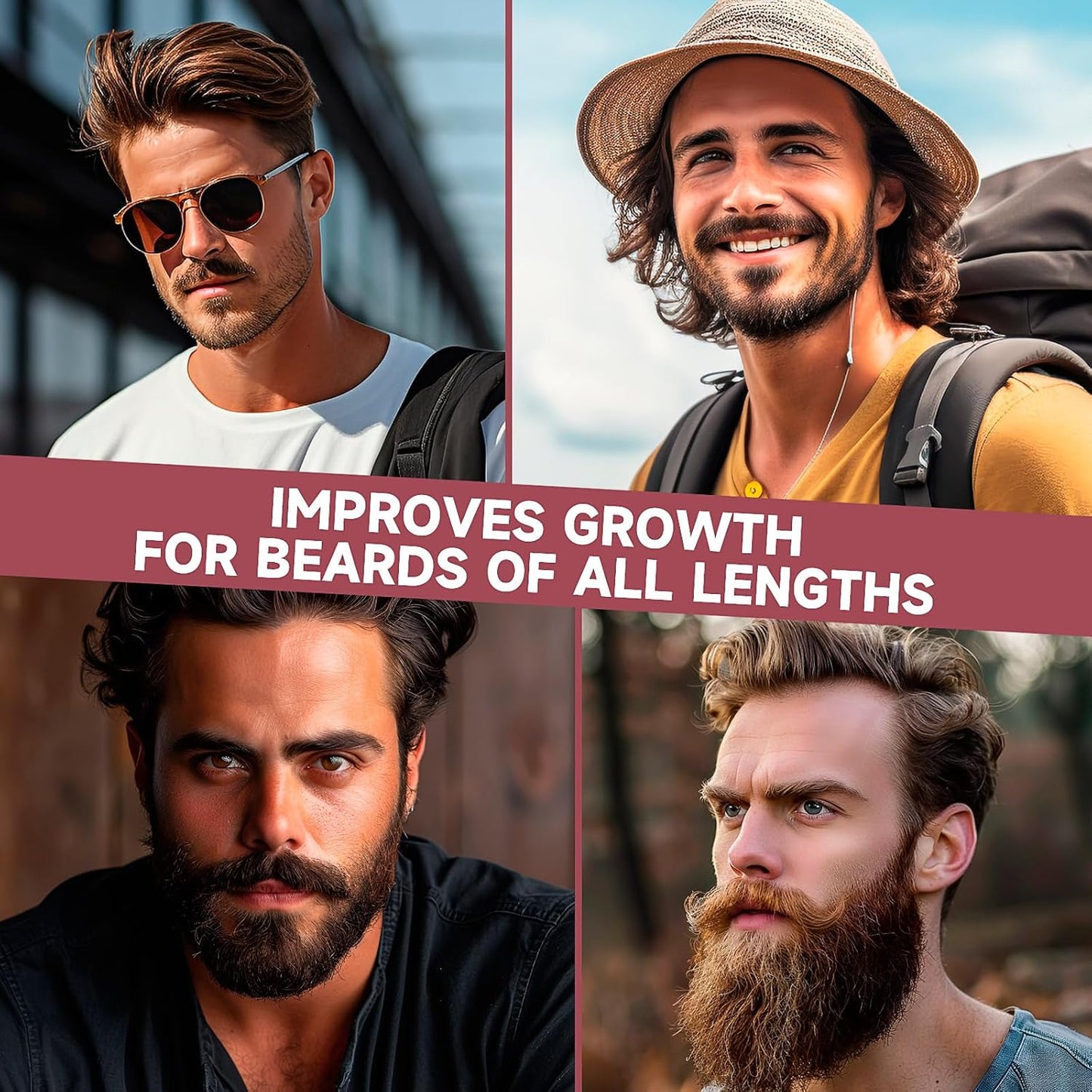 Beard Growth Oil - 5% Concentration Biotin Beard Oil for Men (2 oz) - Natural Mens Beard Oil with Argan Oil, Jojoba Oil and Vitamin, Beard Growth Softener, Moisturizer (Mystic Hour)