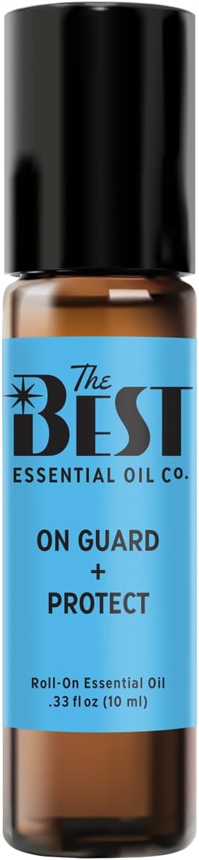 The Best On-Guard + Protect Essential Oil Roll-On Blend- Premium Grade- Pre-Diluted in Coconut Oil- Ready to Use- 10 ml (.33 fl oz)