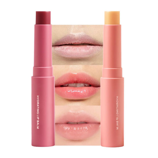 Nourishing Lip Balm for Dry & Chapped Lips, Ideal Lipstick Primer for Women, Deep Moisturization Chapstick, Vegan Tinted Lip Balm, Hydrating, Fall Winter Lip Care, 5#+6#