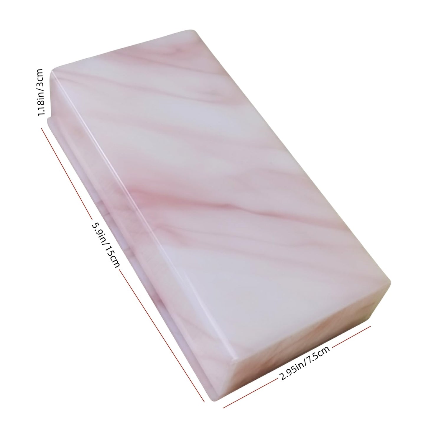 Eyelash Grafting Pallet with Cover, Dust-proof Acrylic Lash Tile holder, Eyelash Extensions Storage Gasket Pads for Beauty Artist Salon Beginners (Marble Pink)