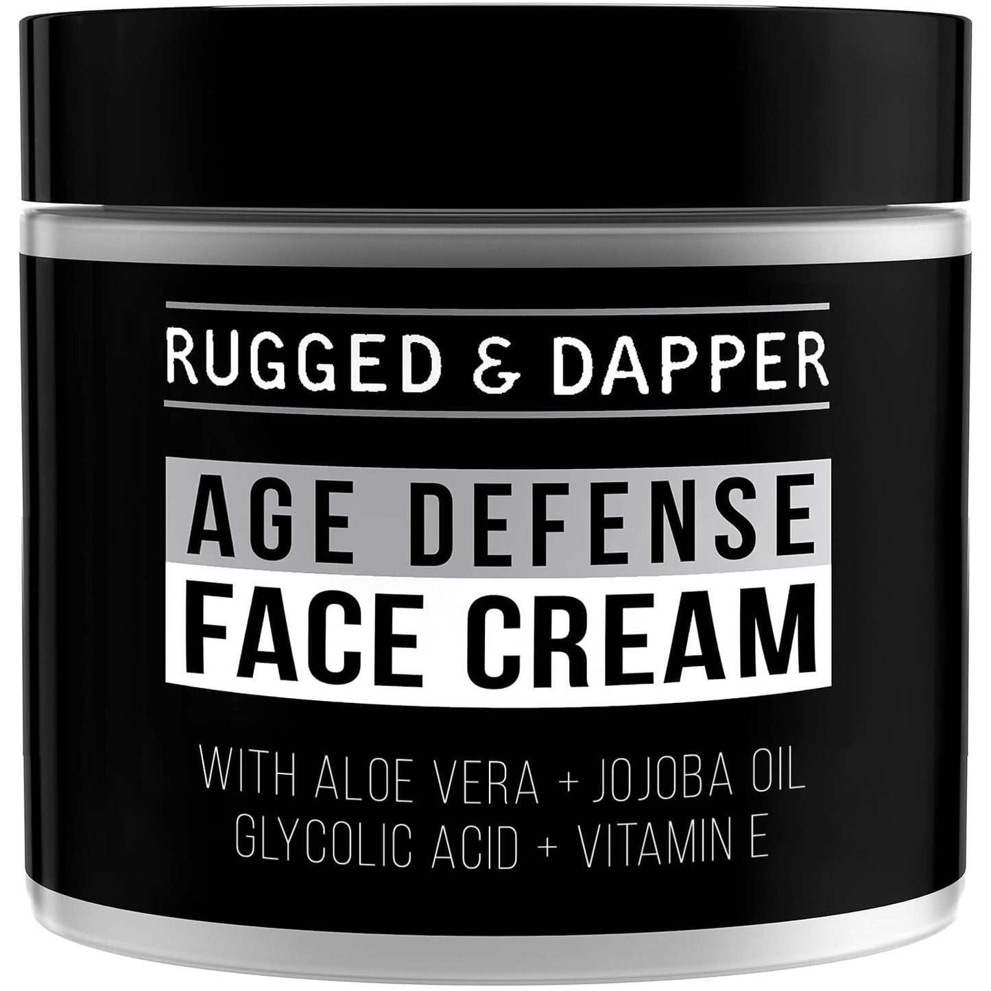 RUGGED & DAPPER - Mens Face Cream with Hyaluronic Acid - Ultra-Hydrating Mens Anti Aging Face Cream- 24 Hour Protection - 4 Month Supply - USA Made