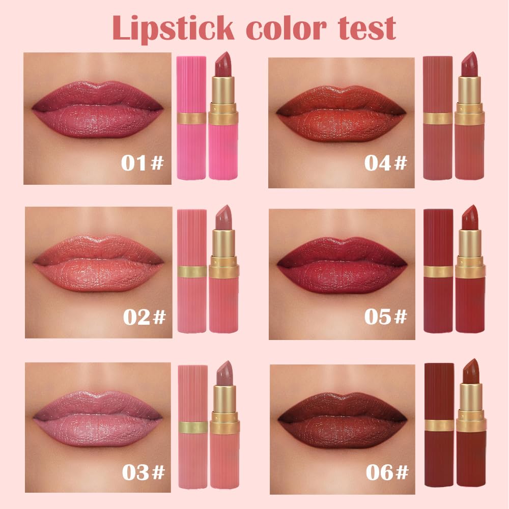 Brown Metallic Lipstick for Women,Lightweight Shimmer Frosted Lipstick,Glitter Lip Gloss Stain Long Lasting Waterproof Smudge Proof 24 Hour Full Coverage Lip Makeup,Vegan