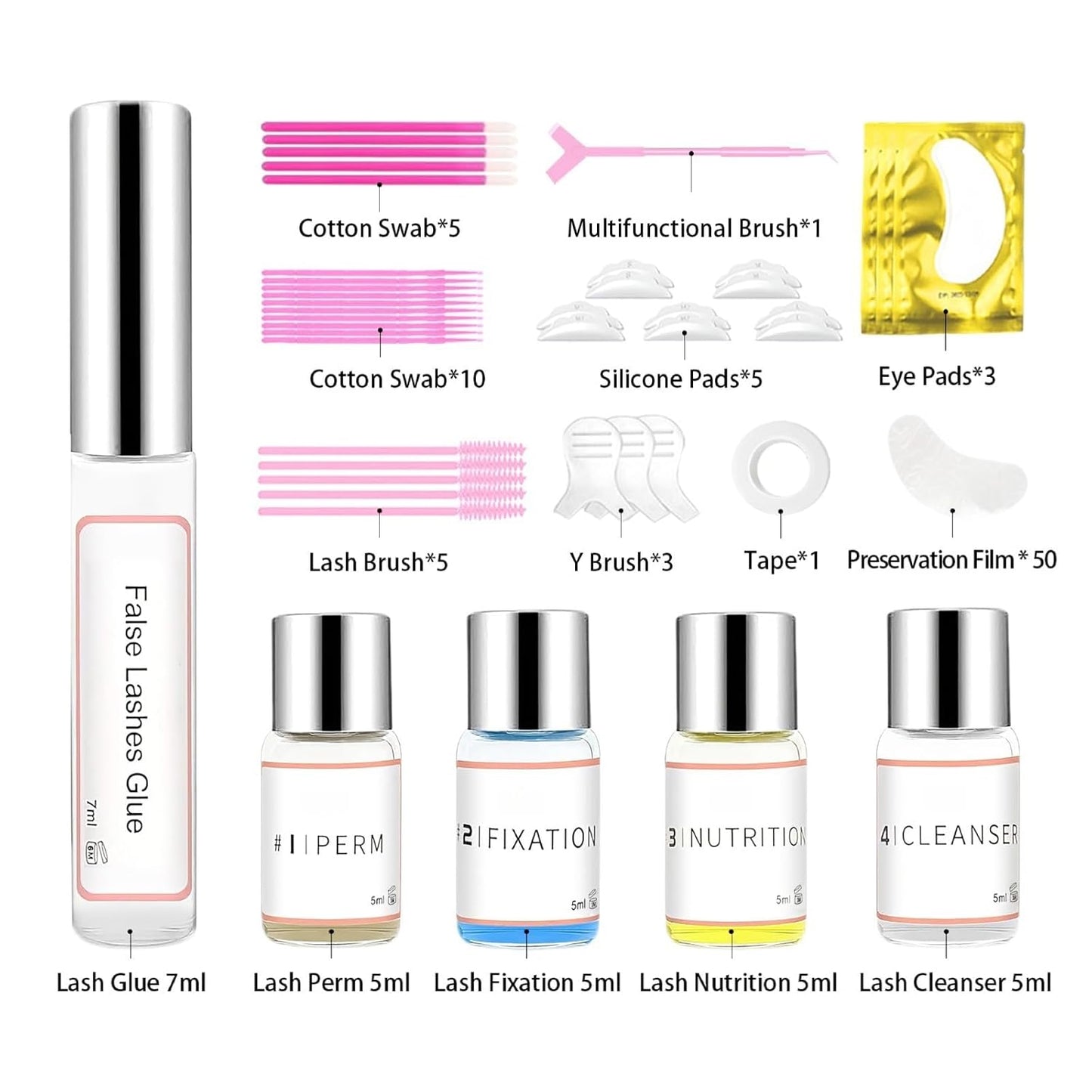 Professional Lash Lift Kit, Eyelash Perm Kit & EyeLash Extension Kit, Easy for Beginner DIY, Includes Lash Perm and Accessories, Suitable for Salon & Home Use