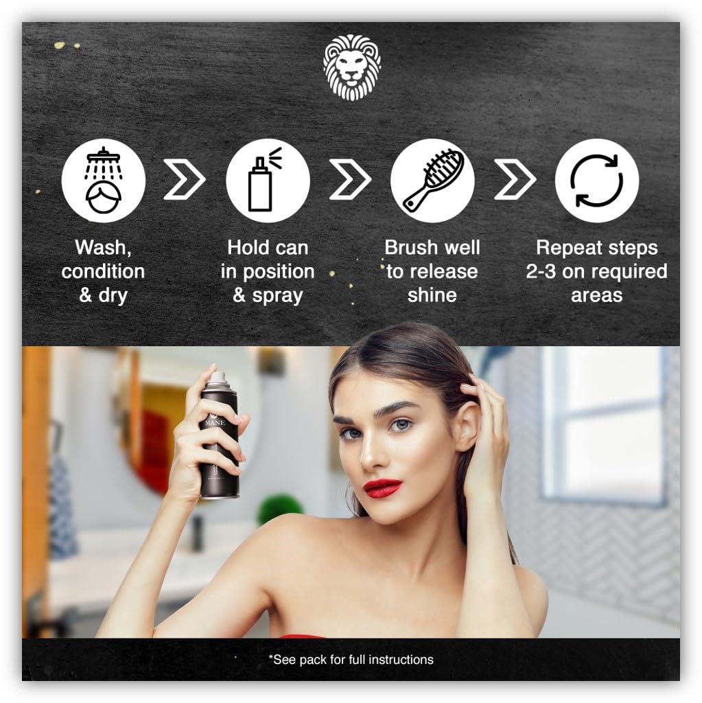 Hair Thickening Fiber Spray by Mane (100ml, Grey)