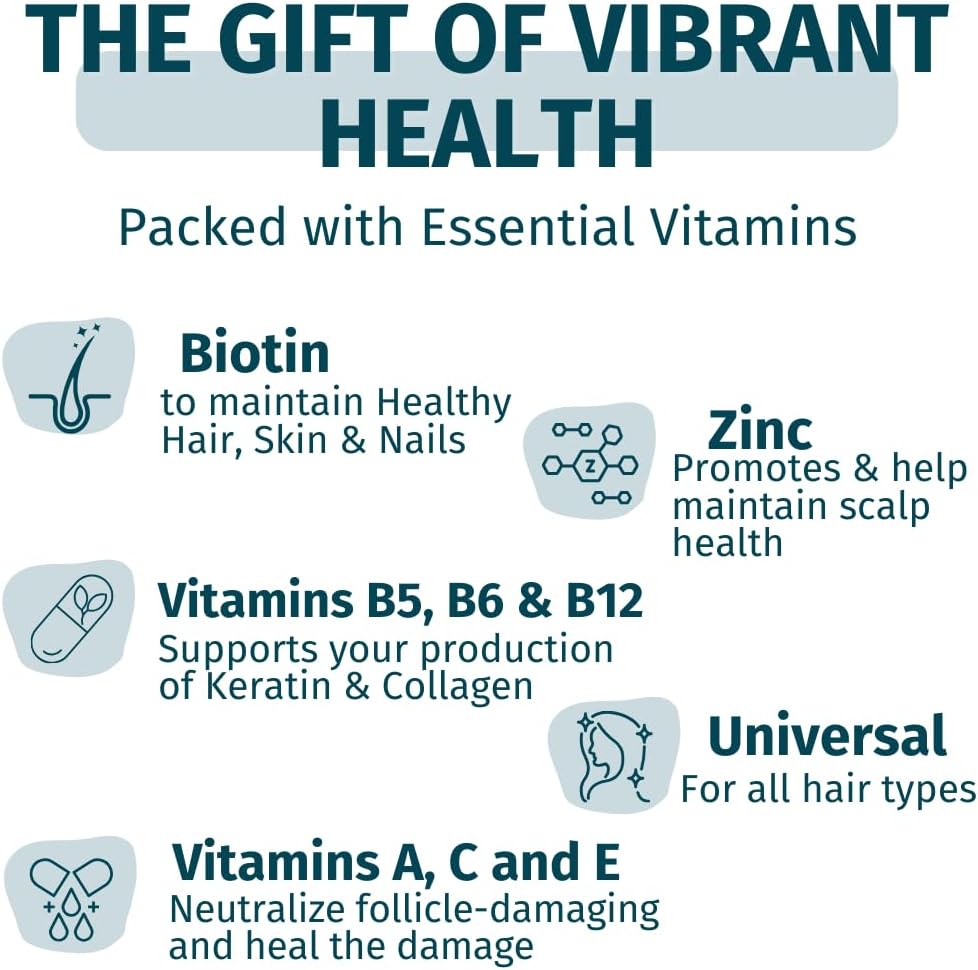 WEEM Hair Skin and Nails Gummies - Supports Healthy Hair - Vegan biotin Vitamins for Women & Men Supports Faster Hair Growth, Stronger Nails, Healthy Skin, Extra Strength (2)