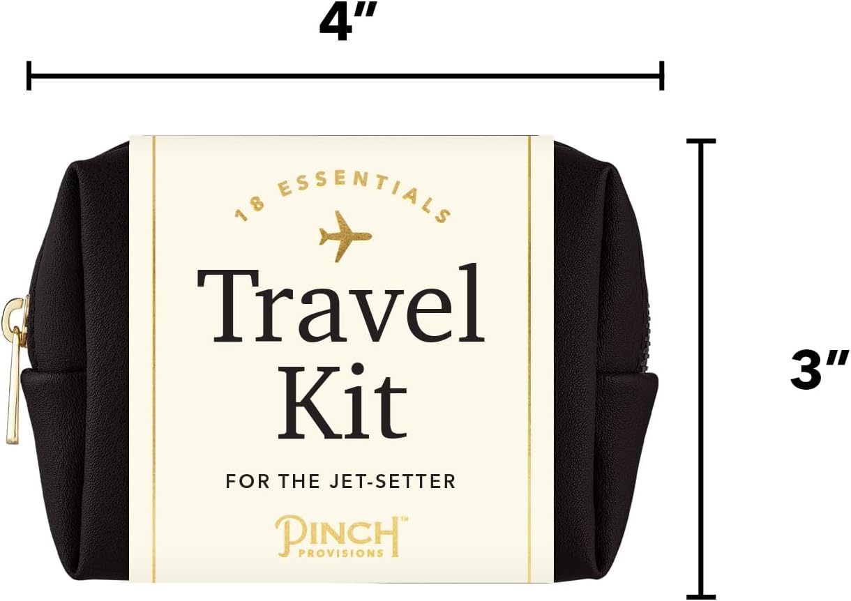 Pinch Provisions Travel Kit, includes 18 Must-Have Emergency Essential Items for Travelling, Ideal Road Trip or Airport Gift for Friends, Family & Peers, Portable Pouch