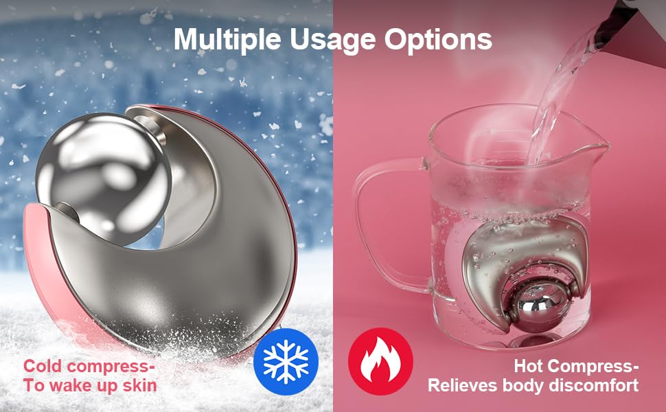 Facial Roller for Puffy Eyes, Ice Globes for Face 360° Rotating Eye Cream Applicator Tool Ice Roller for Face and Eyes