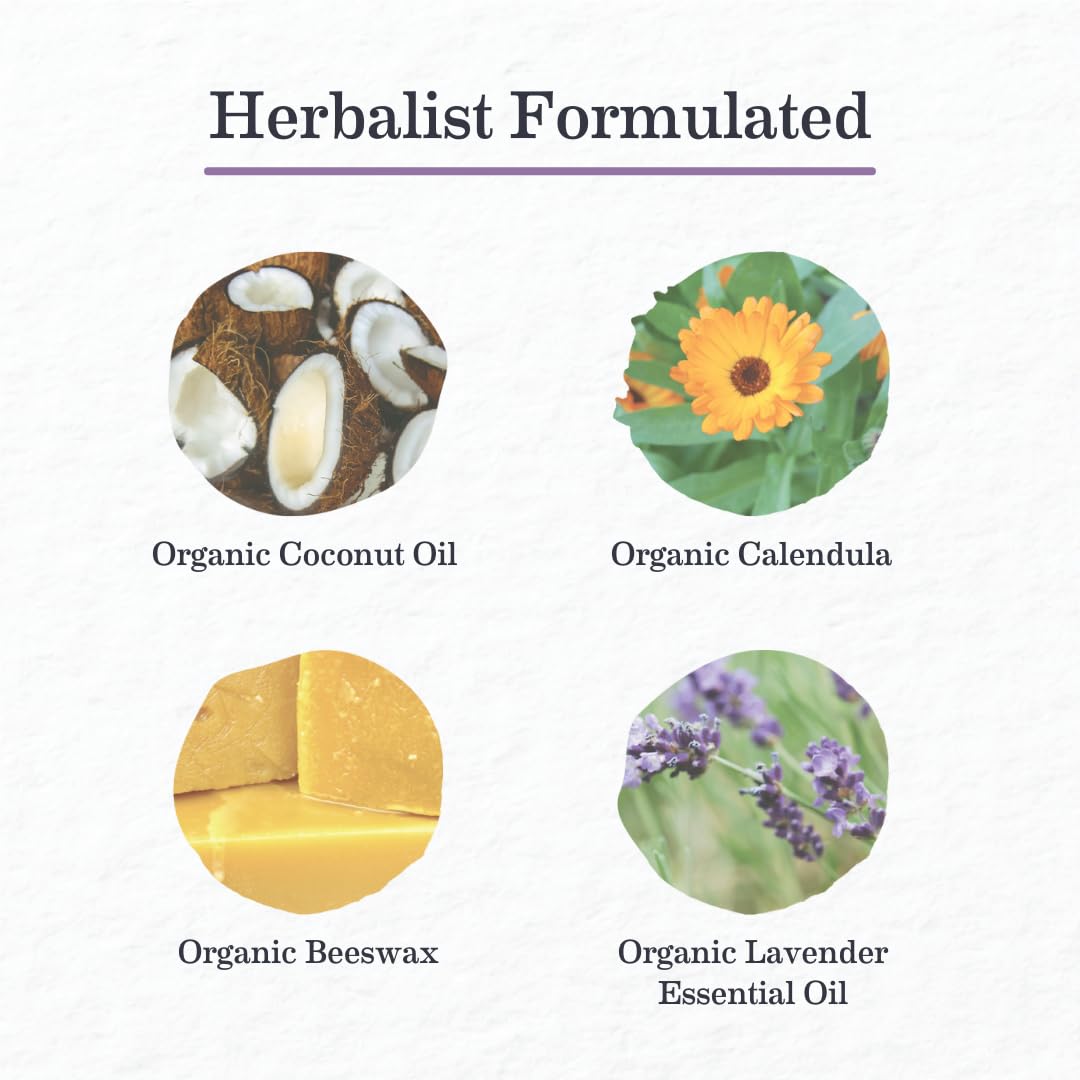 Earth Mama Calming Lavender Deodorant | Safe for Sensitive Skin, Pregnancy and Breastfeeding, Contains Organic Lavender, Calendula and Coconut Oil, No Baking Soda or Aluminum, 2.65-Ounce