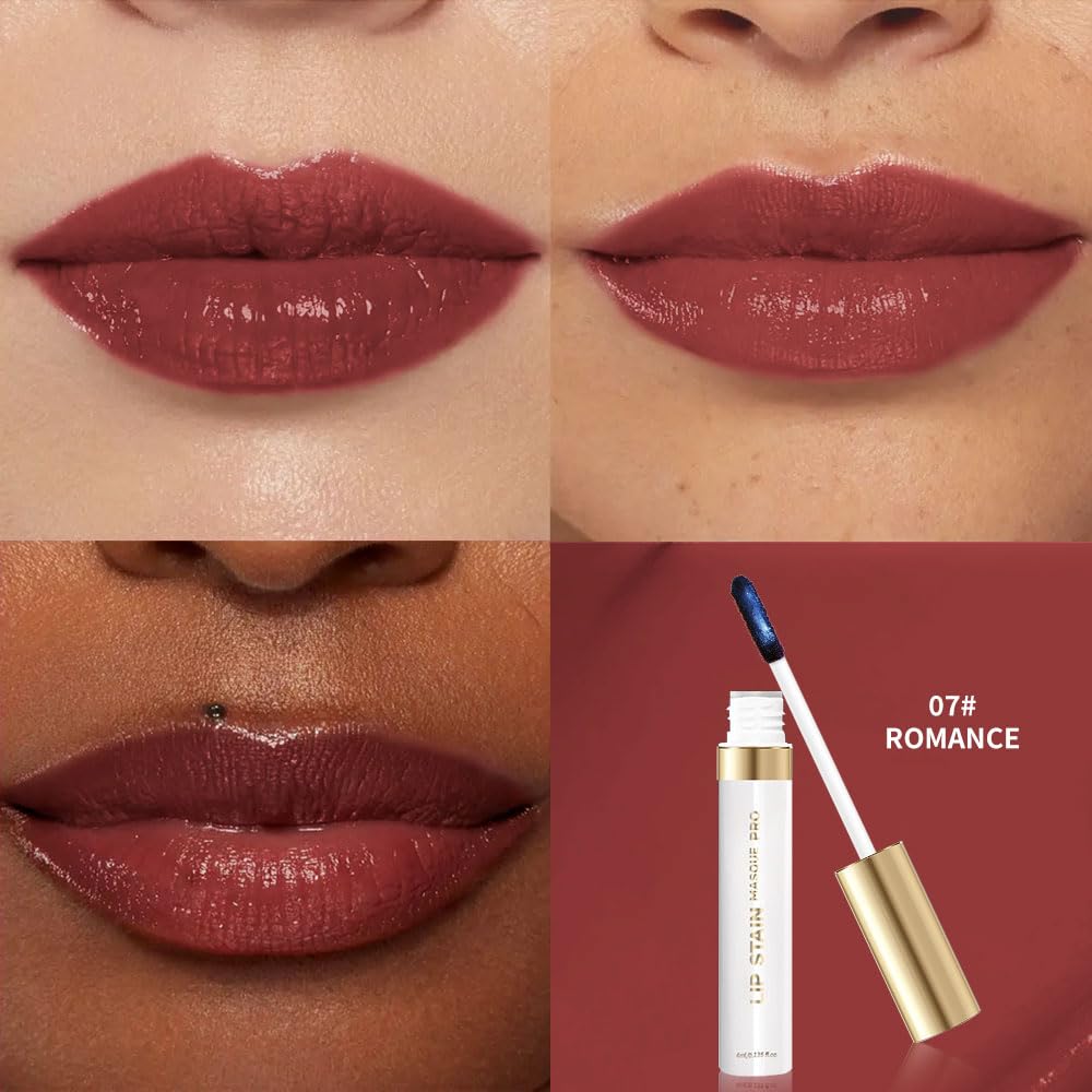 Lip Stain - Wipe-Off & Peel Off Lip Color | Waterproof, Long Lasting, Transfer-Resistant, Smudge-Proof Lip Tint | Easy Wipe Finish, High Pigment | All-Day Vibrant Kiss-Proof Lip Stain, warm pink tones