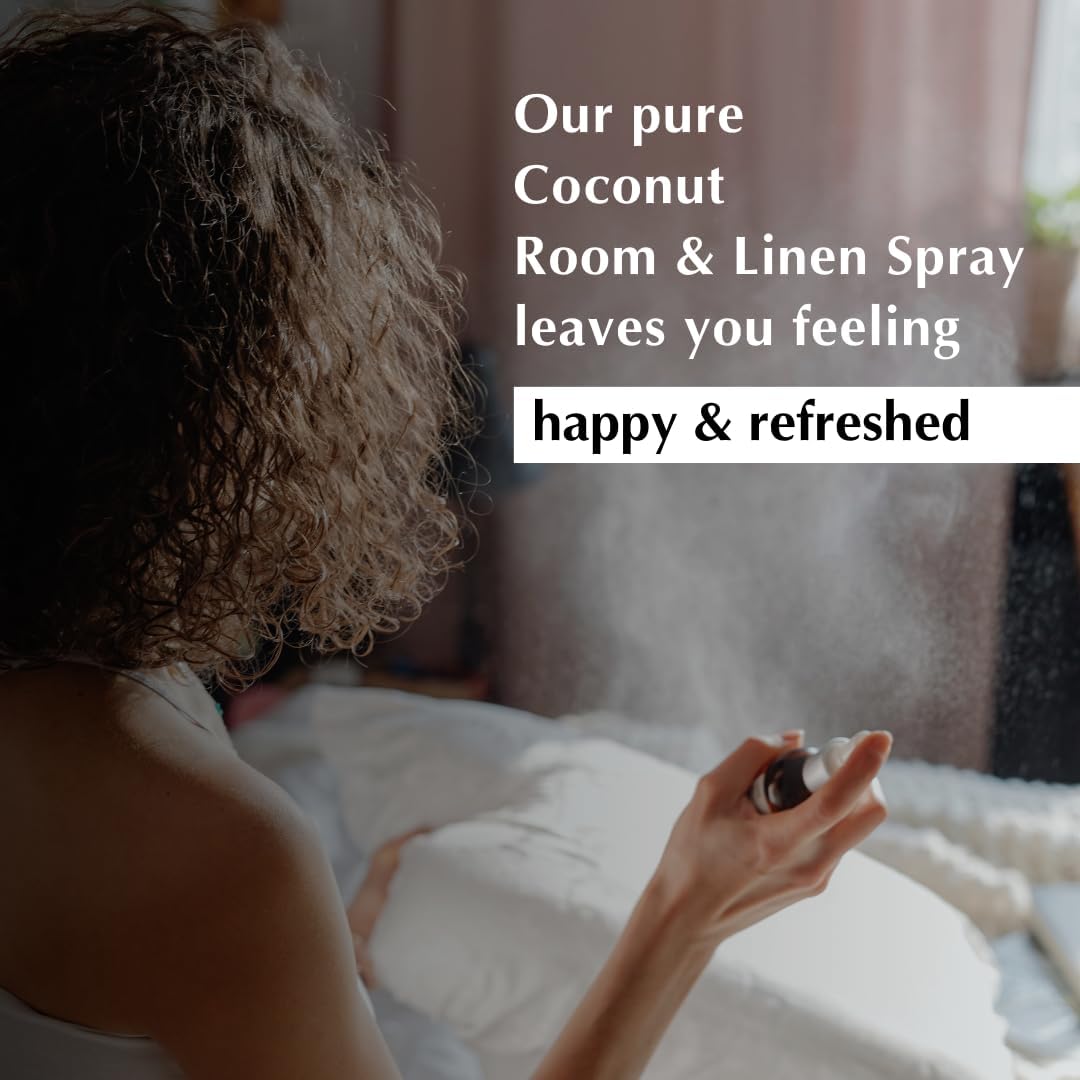 Coconut Room, Linen & Pillow Spray by Aromafume | 100ml/3.38 fl oz | with Pure Coconut Essential Oil | Aromatherapy Spray for Relaxation, Sleep & Stress Relief | Mist for Bedding, Fabrics