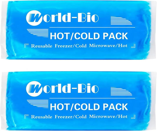 Ice Packs for Injuries Reusable Gel (2 Pack) - Hot Cold Gel Ice Pack for Injury, Pain Relief, Rehabilitation - Flexible Ice Packs for Knee, Shoulder, Back, Neck, Wrist - 4.7" x 12.2"