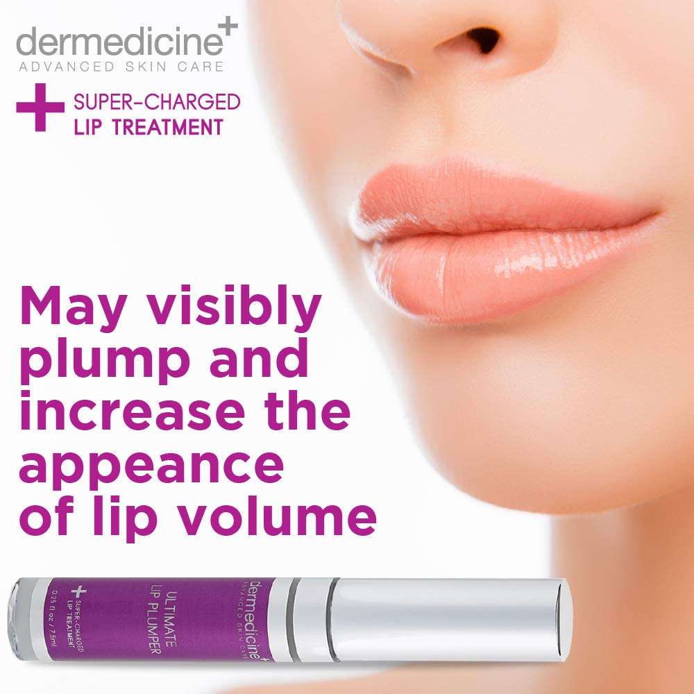 Ultimate Lip Plumper Super-Charged Lip Treatment w/Peptides, Vitamin E & Hyaluronic Spheres | May Enhances and Boost Lips for a Plumper Appearance 0.25 fl oz / 7.5ml