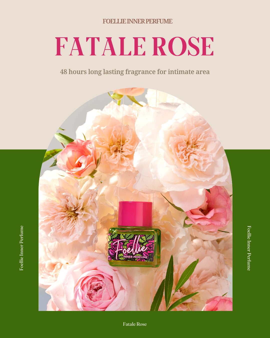 Fatale Rose Inner Perfume - Feminine Beauty & Underwear Sweet Wood Damask Tuber Rose Scents - Fragrance 5ml/0.169 fl.oz
