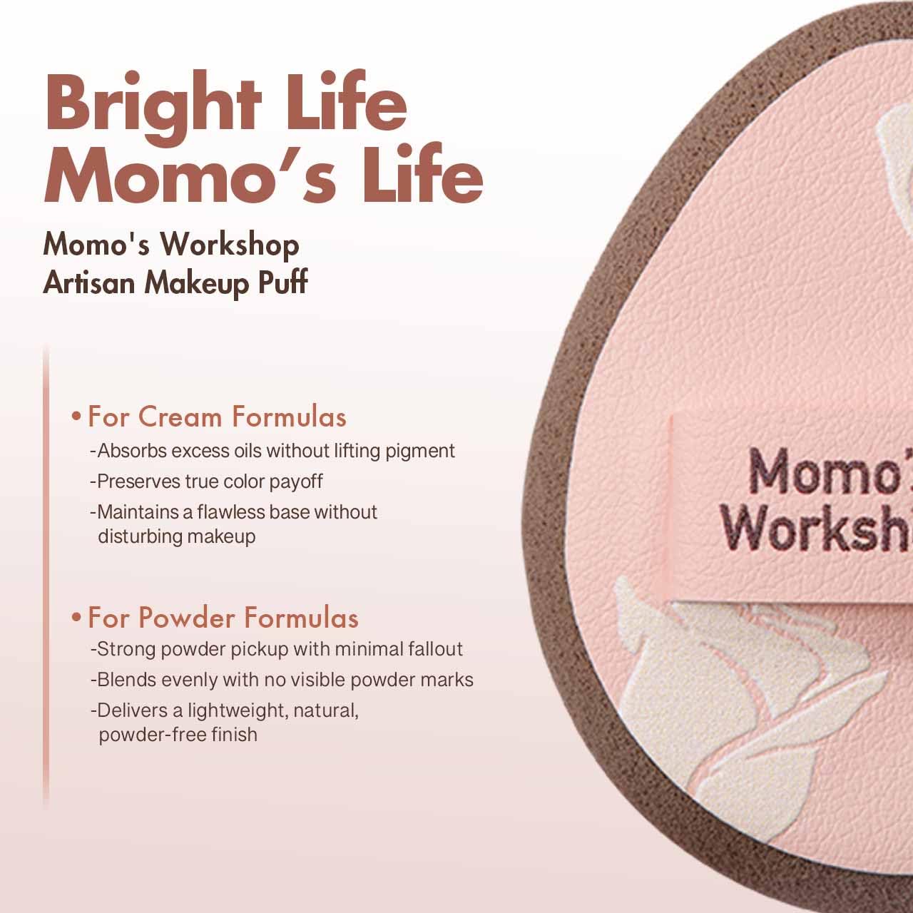 Multi-Use Mini Makeup Sponge Set,Oil-Control & Makeup Setting, Cut-Edge Design for Cream & Powder Products, for Oily Skin,Pink-Brown, 3PCS Mini Beauty Concealer Sponges & Storage Case