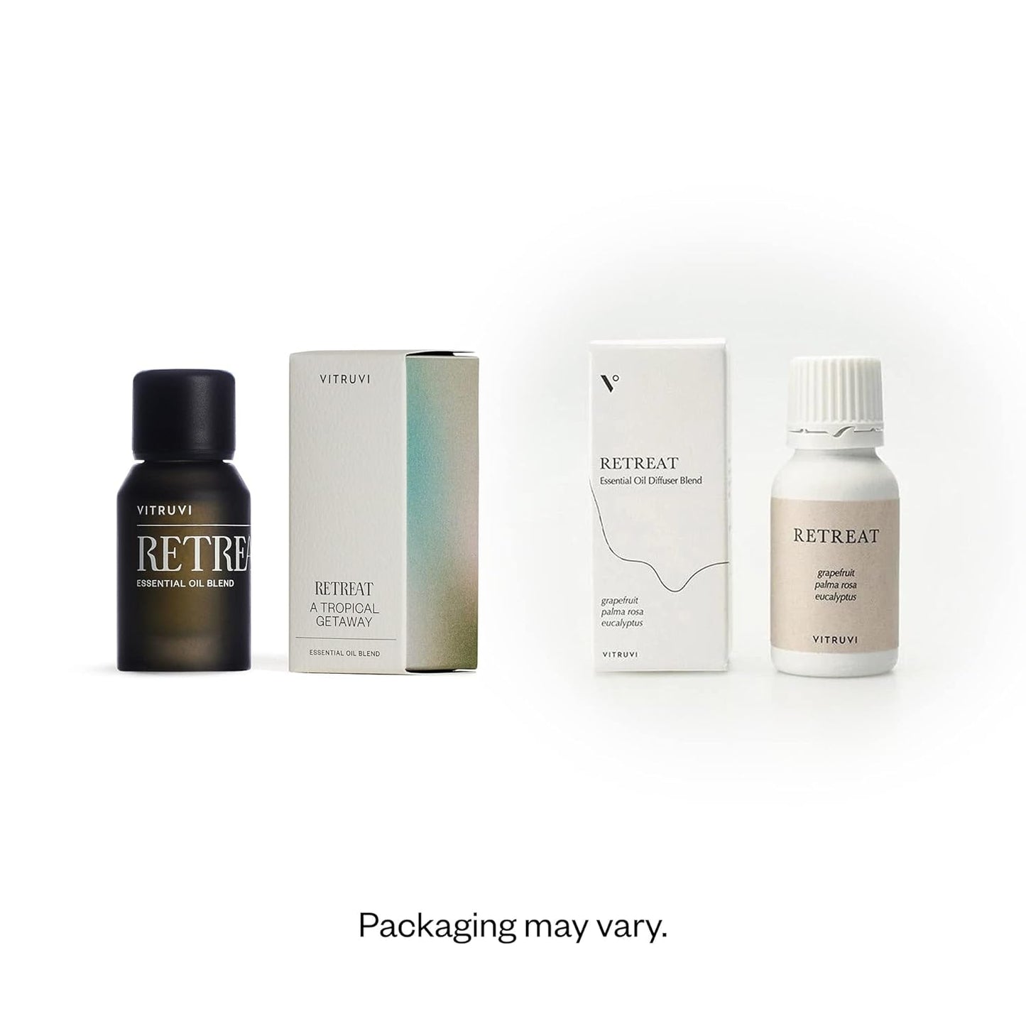 Vitruvi Retreat Restorative Essential Oil Blend100% Pure Grapefruit Palma Rosa and Eucalyptus Oil (0.5 fl.oz)