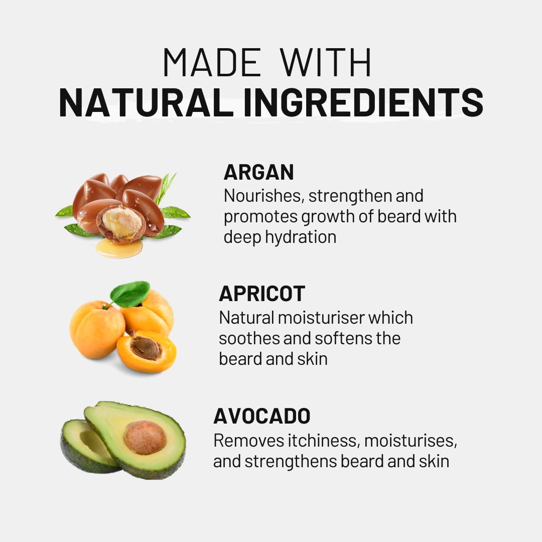 Beard Oil for Men, 100mL Refill Pouch - Black Oud (Growth Enhancer), Beard Care Essential, Moisturiser/Softener, Non-Greasy After Shaving Oil, Paraben-Free