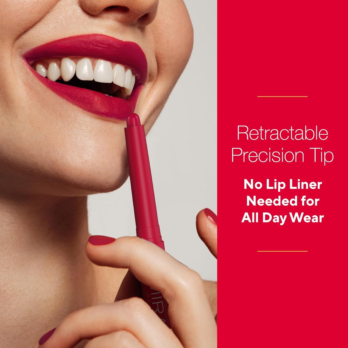 Mirabella - Velvet Matte Lip Crayon, Retractable Highly-Pigmented 2-in-1 Makeup, Long-Lasting Hydrating Lipstick Crayon + Lip Liner, Moisturizing Cream-to-Matte Lipcare Formula, Forever