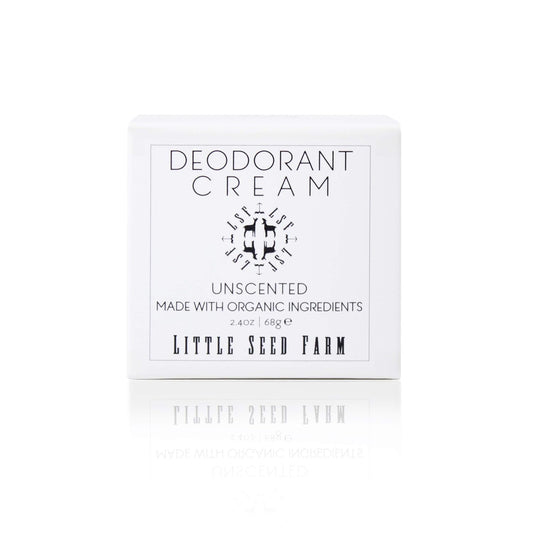 Little Seed Farm All Natural Deodorant Cream, Aluminum Free Deodorant for Women or Men, 2.4 Ounce - Unscented