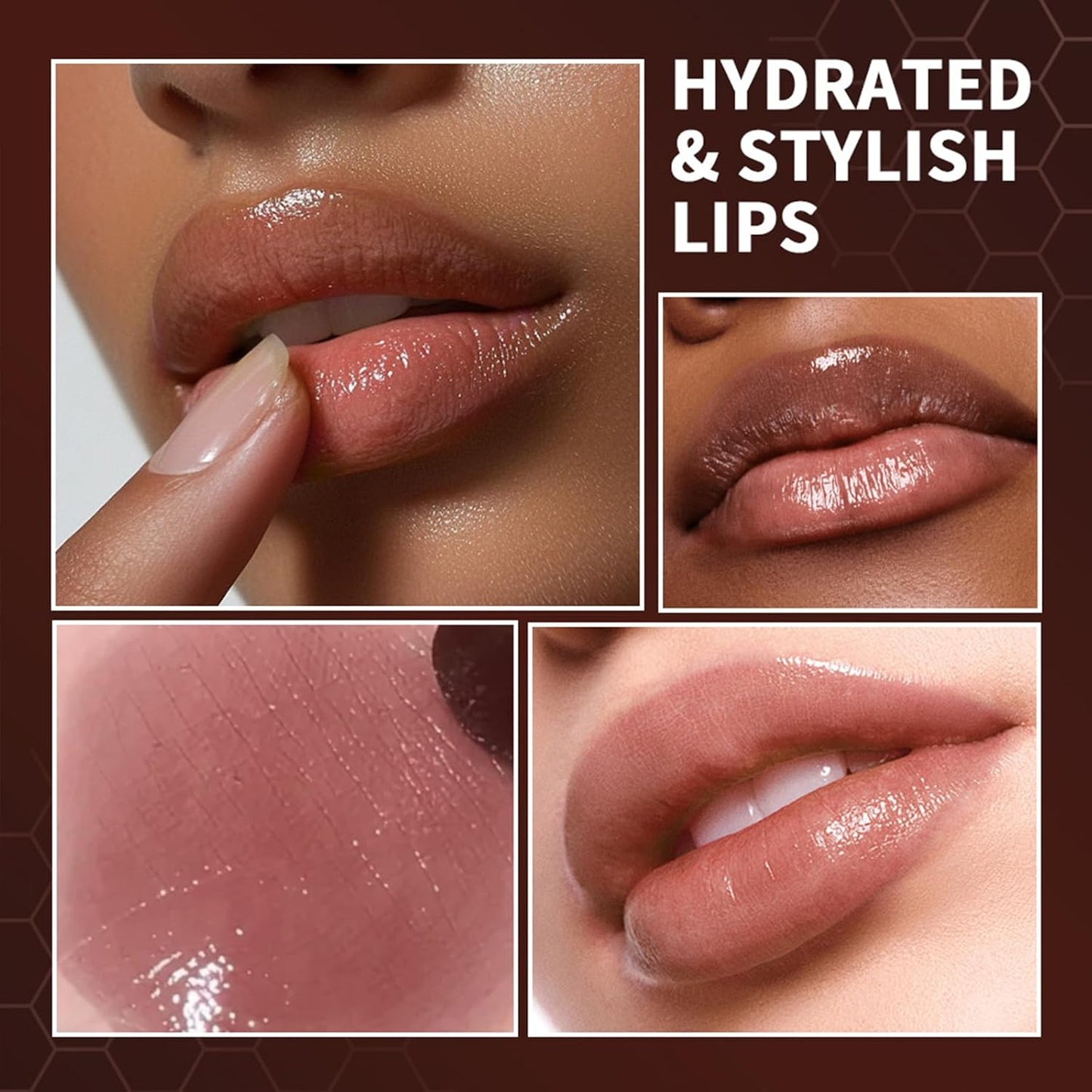 Black Honey Lip Balm, Lip Tinted, Moisturizing Lip Care for Soft Smooth Lips, Long Lasting Hydration, Natural Ingredients Nourishing Formula for Dry Lips (Black*Pink, Large)