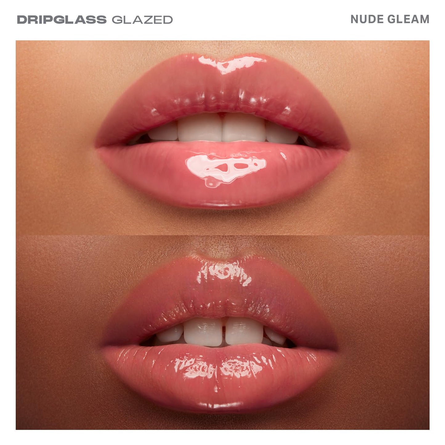 MORPHE Dripglass High Shine Lip Gloss - Glazed, Semi-Sheer & Nourishing Lip Makeup - Buildable Formula Infused with Plant-Derived Squalane & Vitamin E - Nude Gleam (0.13 oz)