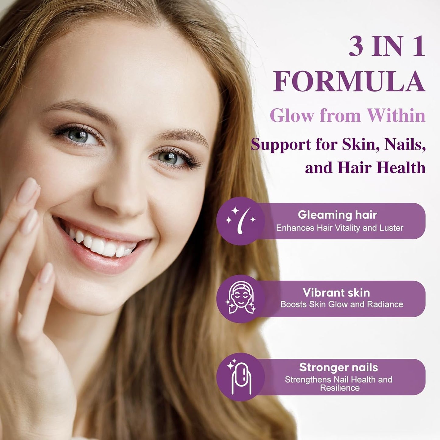 Biotin 10,000MCG Hair Growth Support for Women & Men with Collagen & Keratin – Hair, Skin & Nails Vitamins with Multivitamins & Minerals – 120 Capsules (2-Month Supply)