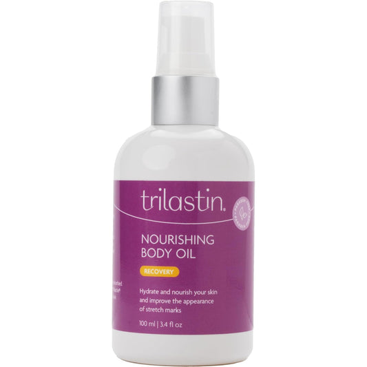 TriLASTIN Belly Oil (3.4oz), Stretch Mark Oil, Belly Oil for Pregnant Women, Serum for Scars and Stretchmarks, Body Oil, Paraben-Free and Hypoallergenic