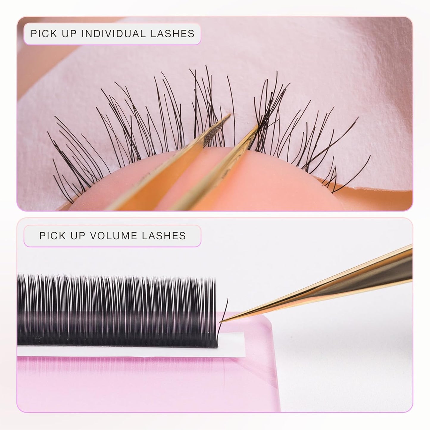 Curacoro Lash Tweezer - Professional & Precision Fiber Tip Grip Lash Tweezers for Eyelash Extensions, Multi Shapes & Purposes Tweezers for Volume, Isolation & Classic Lashes (Galaxy, Move It)