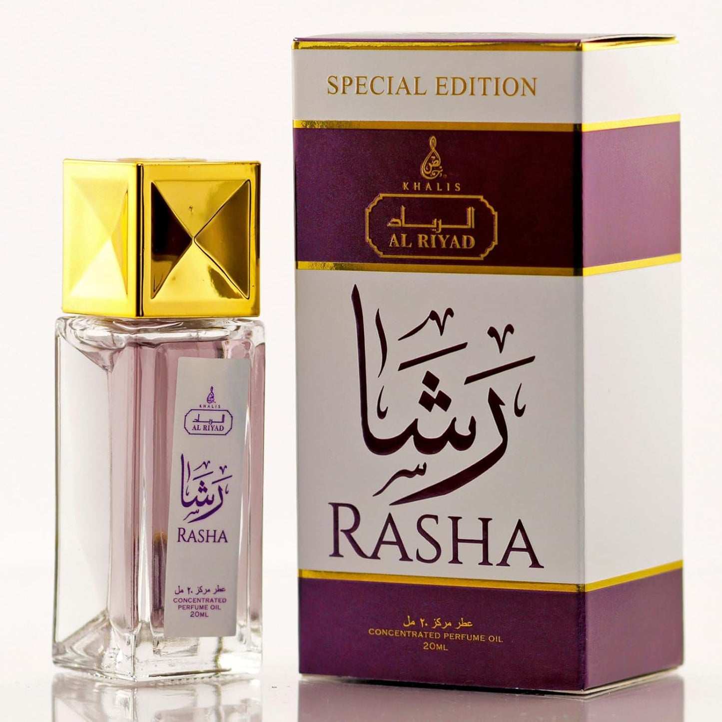 Maison d’Orient Rasha Woody Green Floral Perfume Oil Roll‑On 20 mL — Alcohol‑Free, Vegan, Long‑Lasting Attar for Women, Travel‑Size Arabian Perfume Oil, Fresh Elegant Everyday Scent