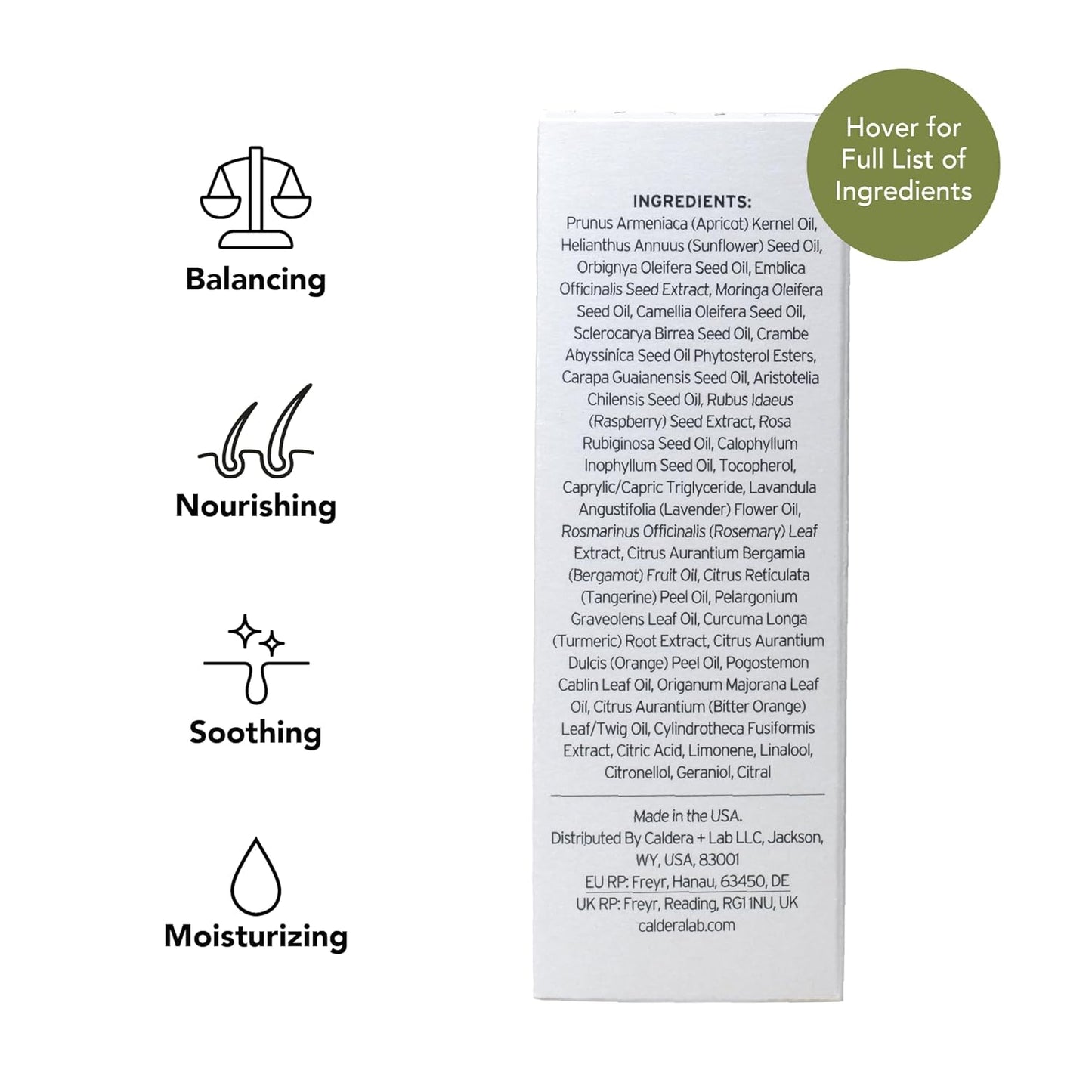 Caldera + Lab The Beard, Balancing & Nourishing Beard Oil with Antioxidant Botanicals