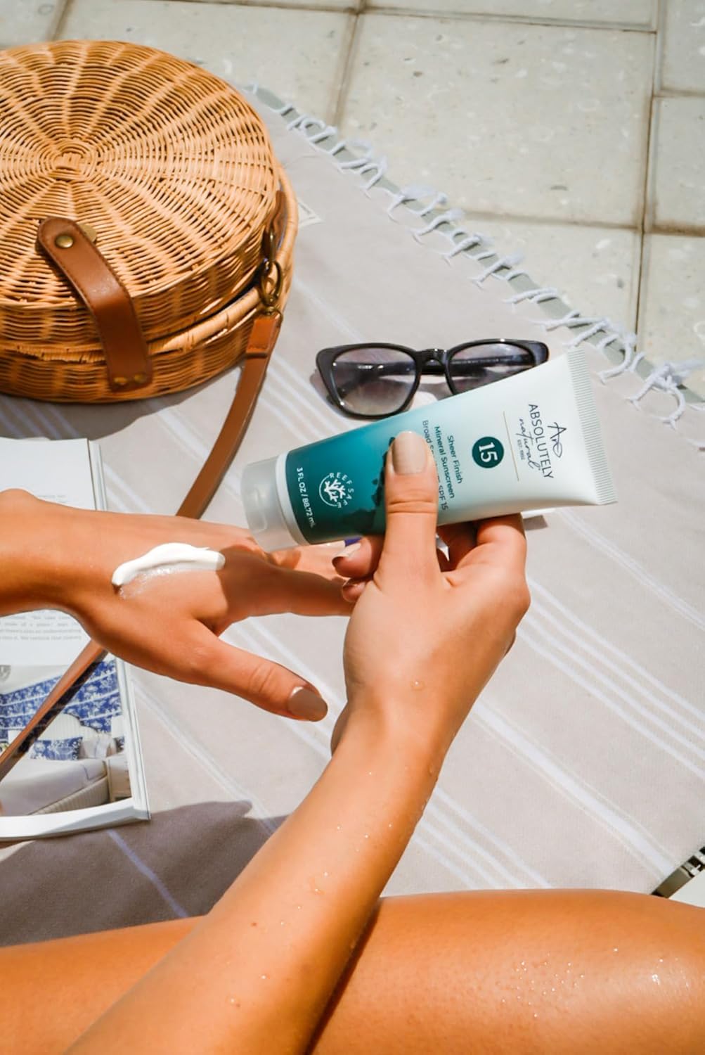 SPF 15 Mineral Sunscreen - Broad Spectrum Water Resistant Moisturizer Lotion For Body & Face - With Non-Nano Zinc Oxide, Vitamin E, & Antioxidants - Made in USA, 3 Oz