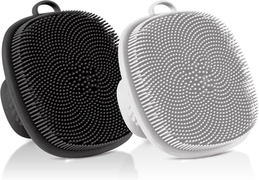 VWMYQ 2 Pack Face Scrubber，Silicone Face Scrubber for Men, Facial Cleansing Brush Silicone Face Wash Brush Manual Waterproof Cleansing Skin Care Face Brushes for and Exfoliating