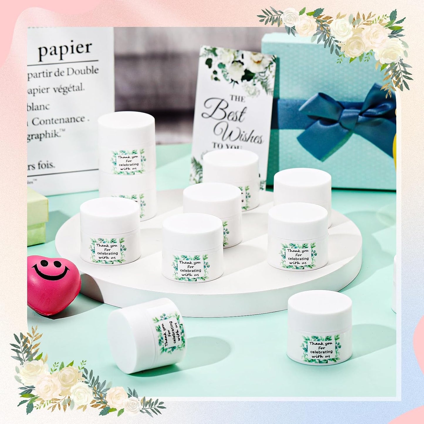 12 Pcs Thank You Lip Sleeping Mask Bulk Bridal Shower Gifts for Guests Thank You for Celebrating with Us Lip Mask Moisturize Nourish for Wedding Bridal Shower Favor Christmas Gift(Eucalyptus)