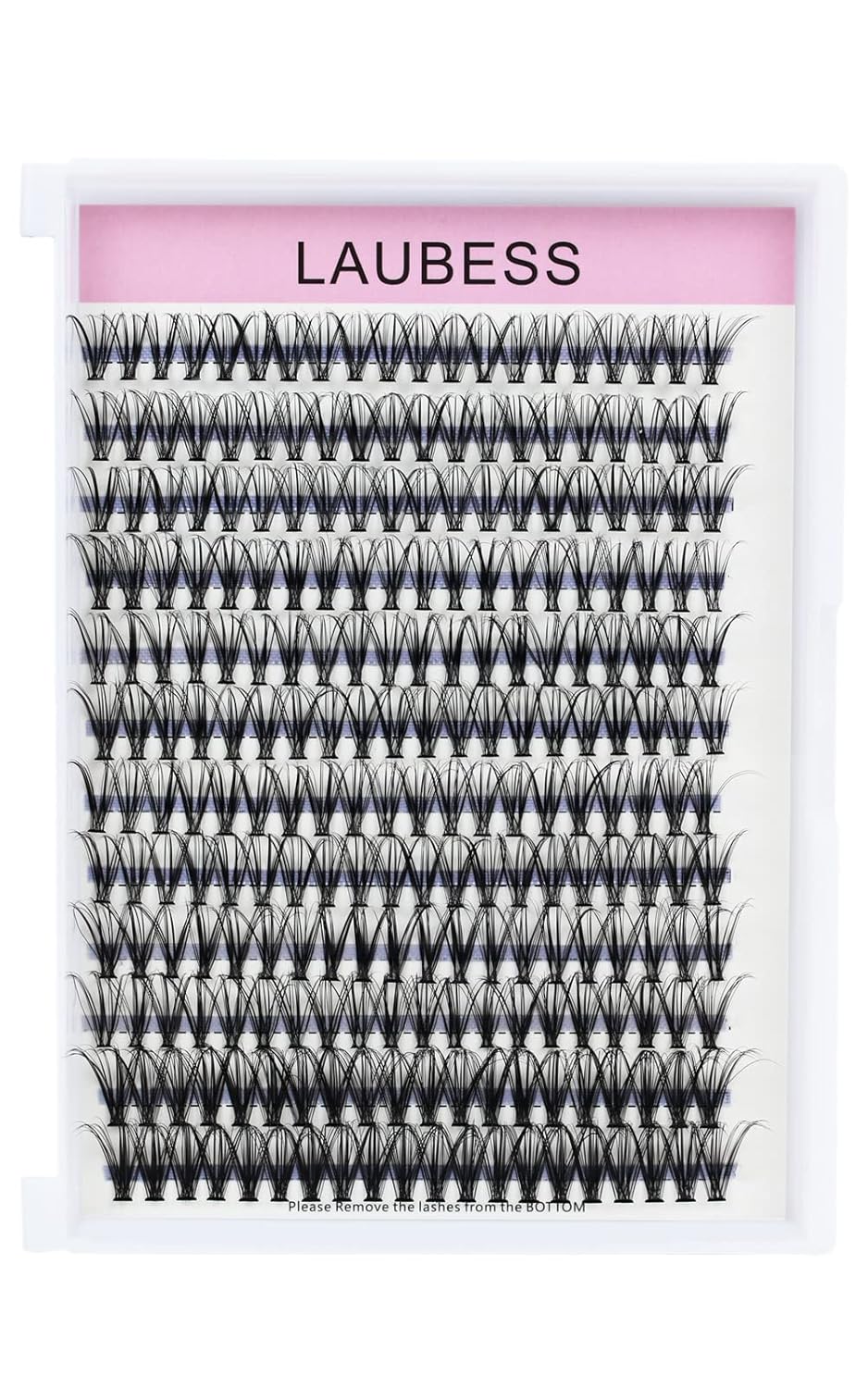 Lash Clusters LAUBESS Individual Lashes Waterproof Eyelash Clusters Mixed Tray Cluster Eyelash Extensions Soft Cluster Lashes for Beginners(20D-0.07D-12)