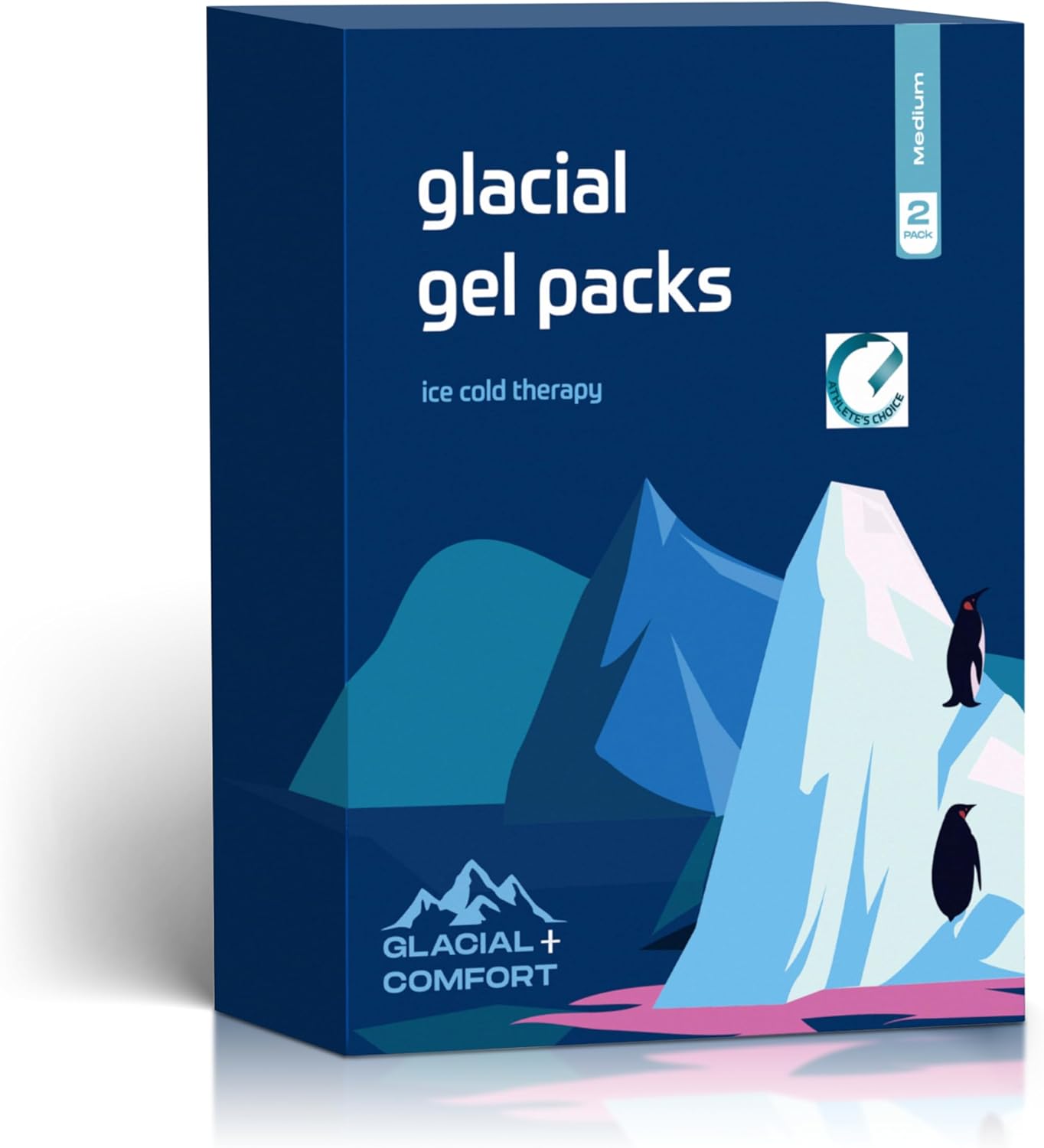 Glacial Comfort Gel Ice Pack for Back Pain - (12" x 8") Reusable Cold Pads for Hip, Knee, Shoulder Injuries, Muscle Strains, Migraine & Postpartum Recovery with Flex Technology - After Surgery.