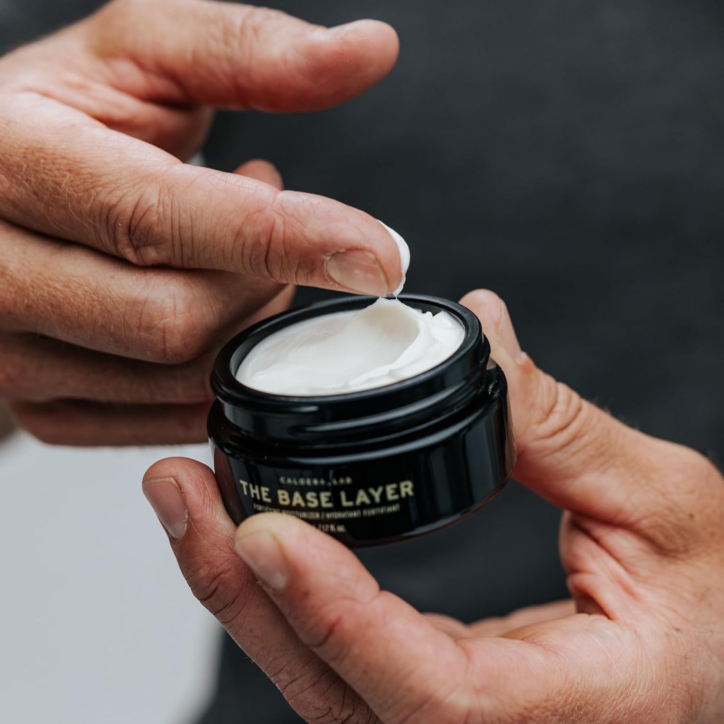 Caldera + Lab The Base Layer | Men's Organic Face Cream Moisturizer for Dry, Sensitive, & Normal Skin – Vegan, Natural & Antioxidant Packed Facial Skincare