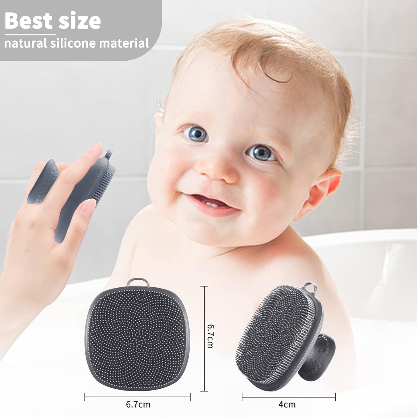 VWMYQ Face Scrubber Face Scrubber for Men Facial Cleansing Brush Silicone Face Wash Brush Manual Waterproof Cleansing Skin Care Face Brushes for and Exfoliating (Gray)