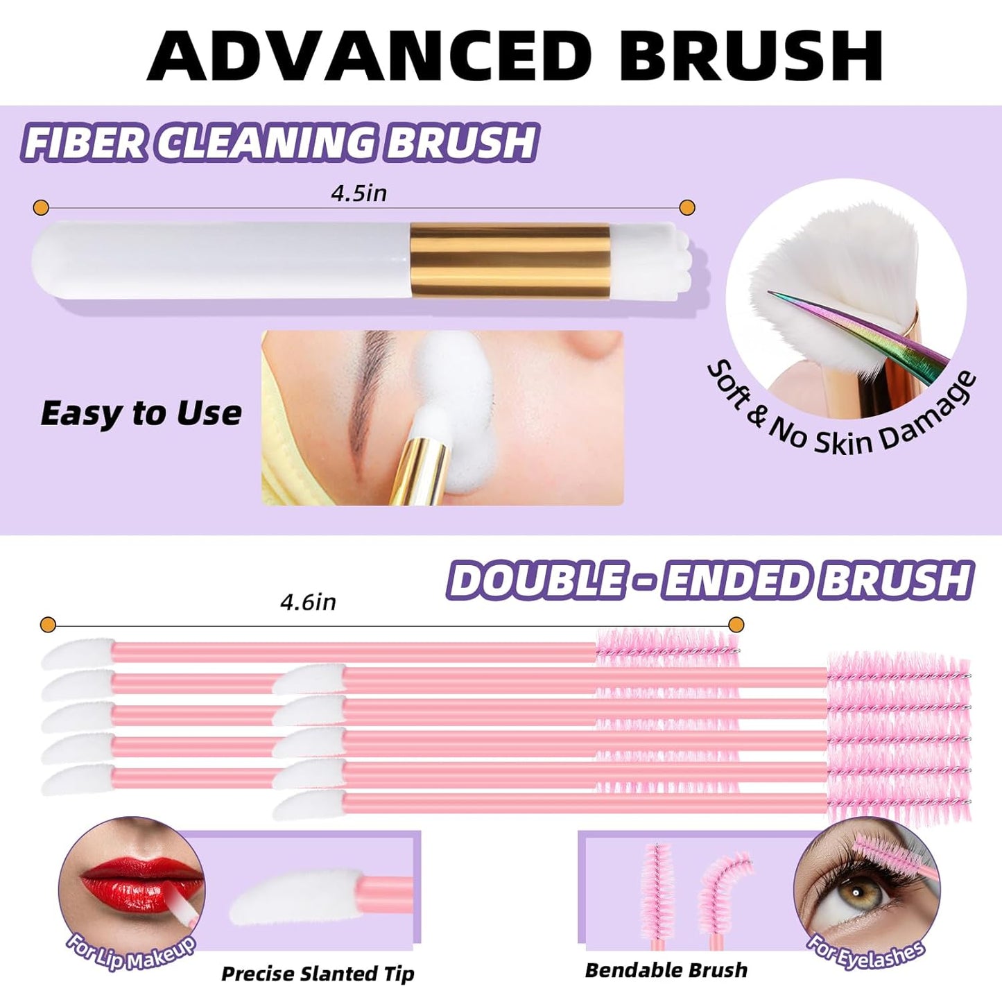 Lash Shampoo Kit Lash Cleaning Kit 50ML Lash Bath Kit Lash Wash for Eyelash Extensions Lash Remover Mascara Brush with Hairband Portable Eyelash Cleanser for Home Use (50ML Shampoo Kit)