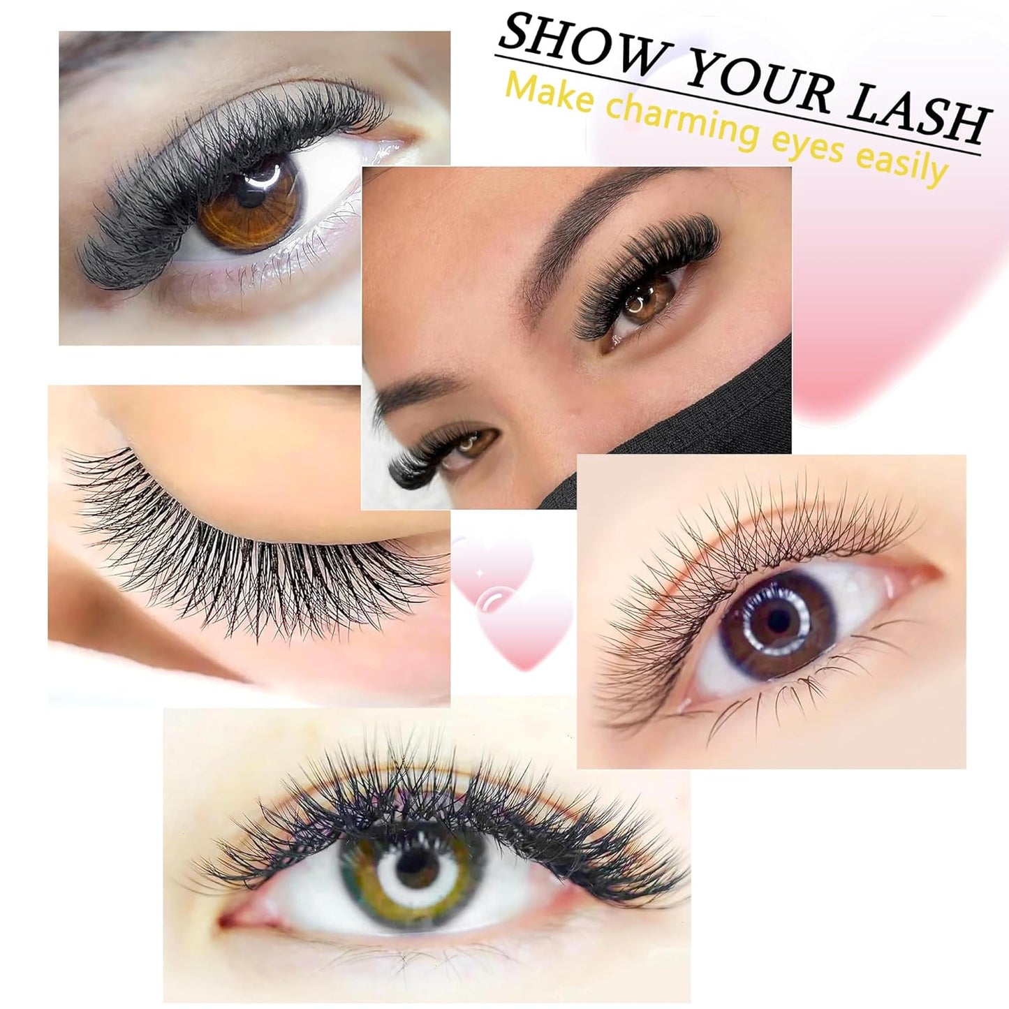 YY Lash Extensions Supplies Y Eyelash Extensions 0.07mm Thickness D Curl 14mm Premade Fans 4D Russian Volume Matte Black 12 Rows Crisscross Eye Lashes(YY-0.07-D,14mm)