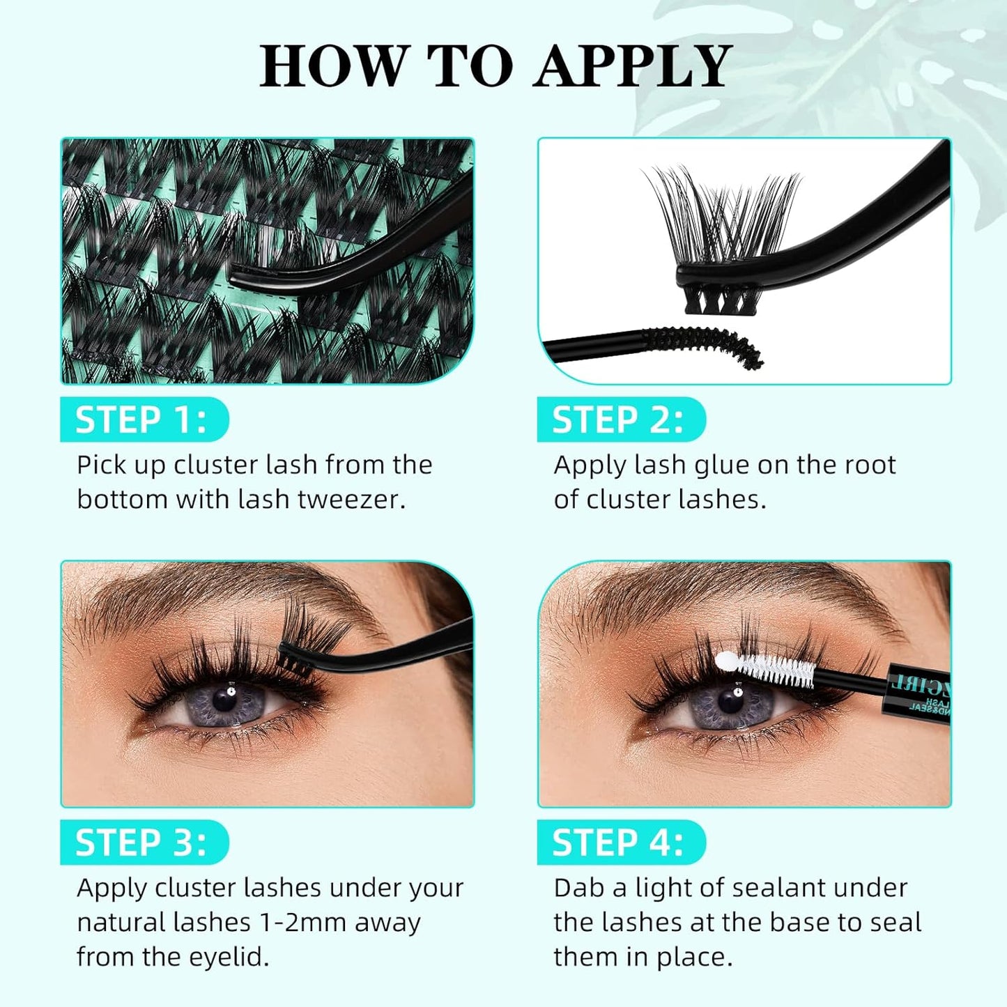 Lash Clusters Wet Look 168Pcs Eyelash Cluster Ultra-Thin Lash Band Eyelashes Extensions Spiky Anime Wide Span Lashes(Mallow,D-12mm)