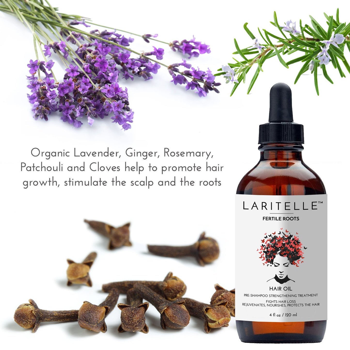 Organic Hair Growth Set | Fertile Roots Shampoo + Conditioner + Leave-In Treatment | Follicle Stimulating Rosemary, Ginger & Clove | Anti-Hair Loss, Strengthening, Nourishing | USA made