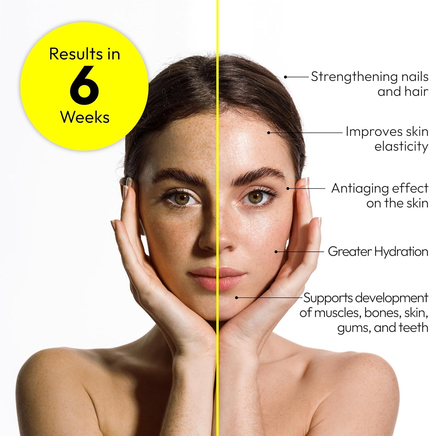 Liposomal Collagen Drops with Hyaluronic Acid & Biotin – Liquid Collagen for Skin, Hair & Nails – Biotin & Zinc Supplement for Men & Women, 30-Day Supply (50ml)