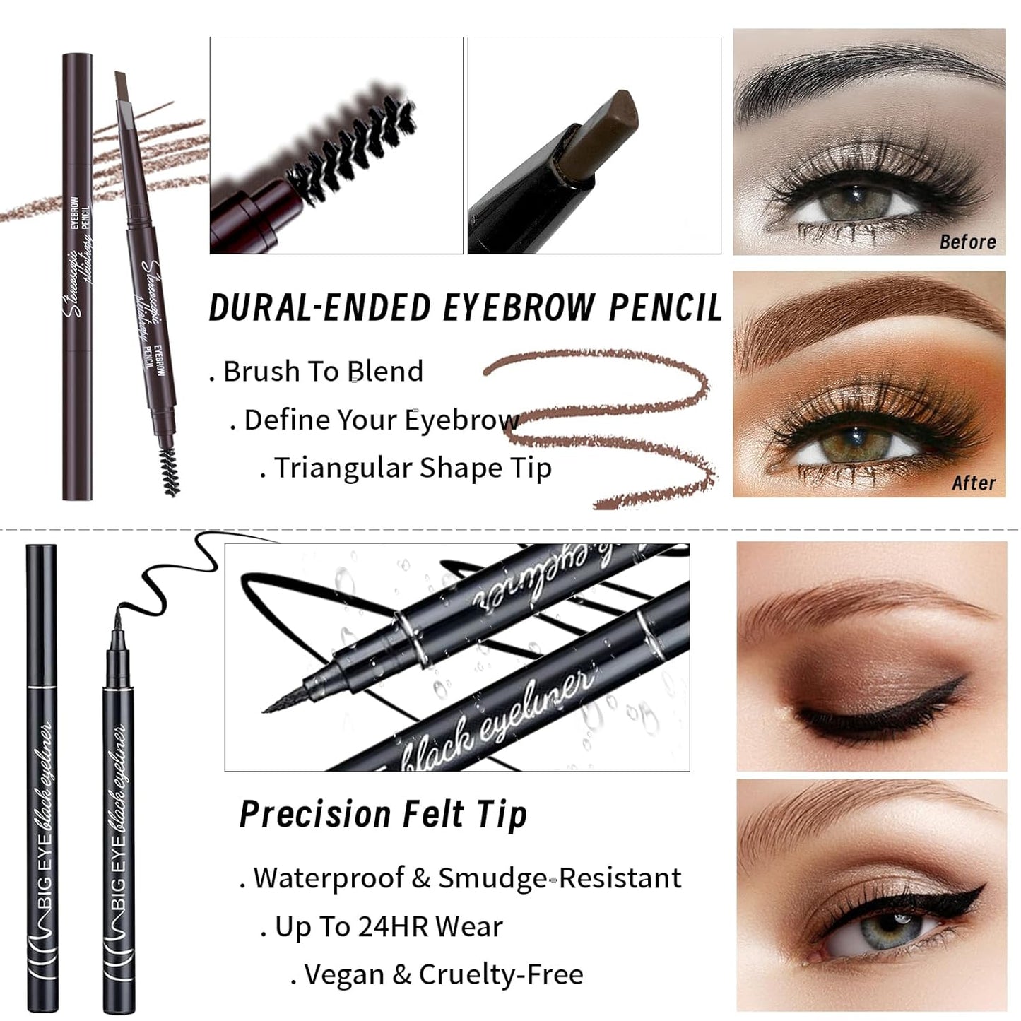 Makeup Set Full Kit for Girls Teens Women, Makeup Present Set, Includes Eyeshadow, Foundation, Mascara, Face Blusher, Eyebrow Pencil, Eyeliner, Brushes, Lip Gloss, Sponge, Cosmetic Bag