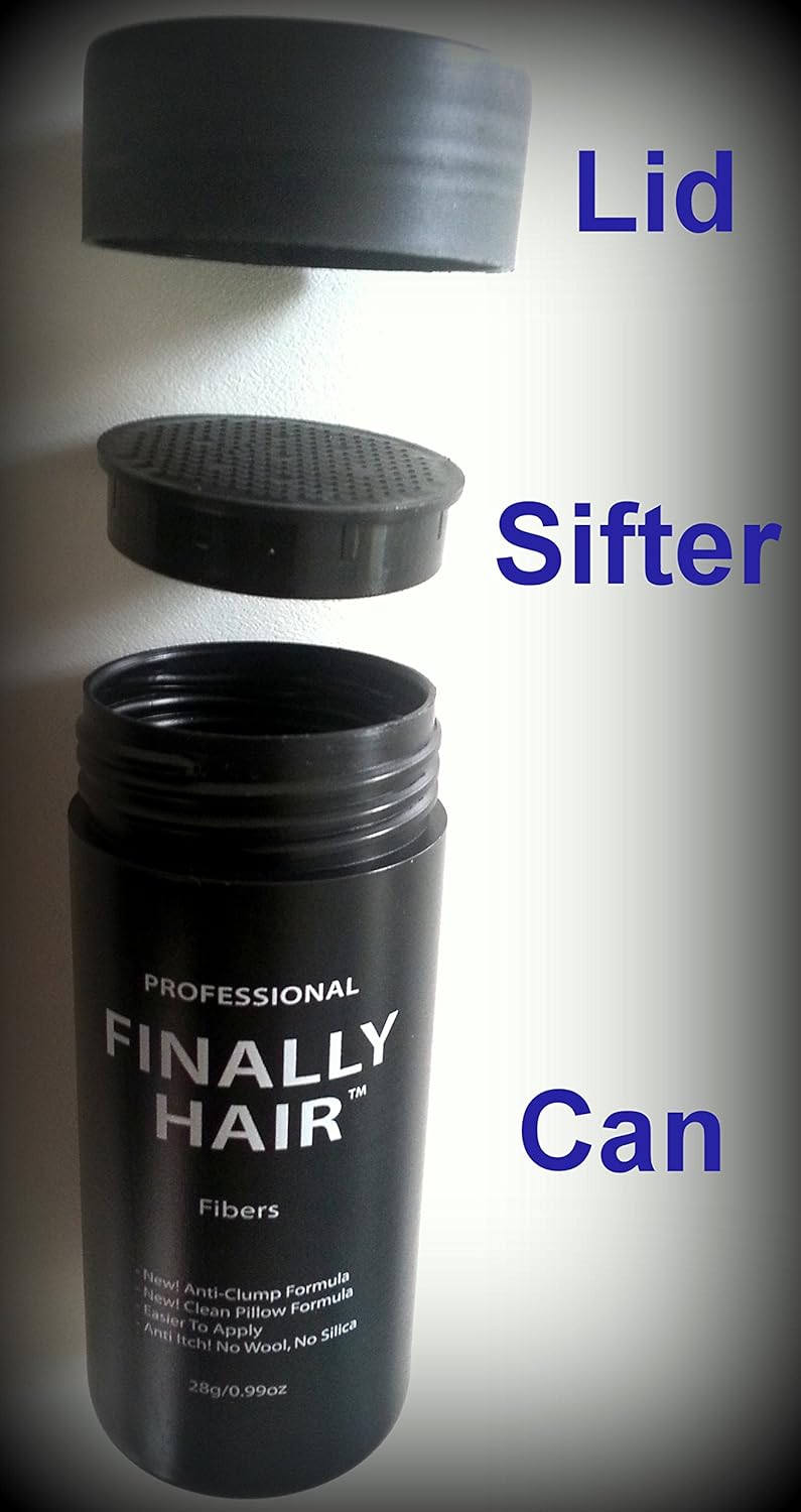 Hair Loss Concealer. Grey 50 Gram Refill - "Refill" Your Existing Fiber Bottle - Hair Filler Fibers by Finally Hair (50g 50gr 50gram 50 G Gr Gram Grey/Gray - Medium Grey)