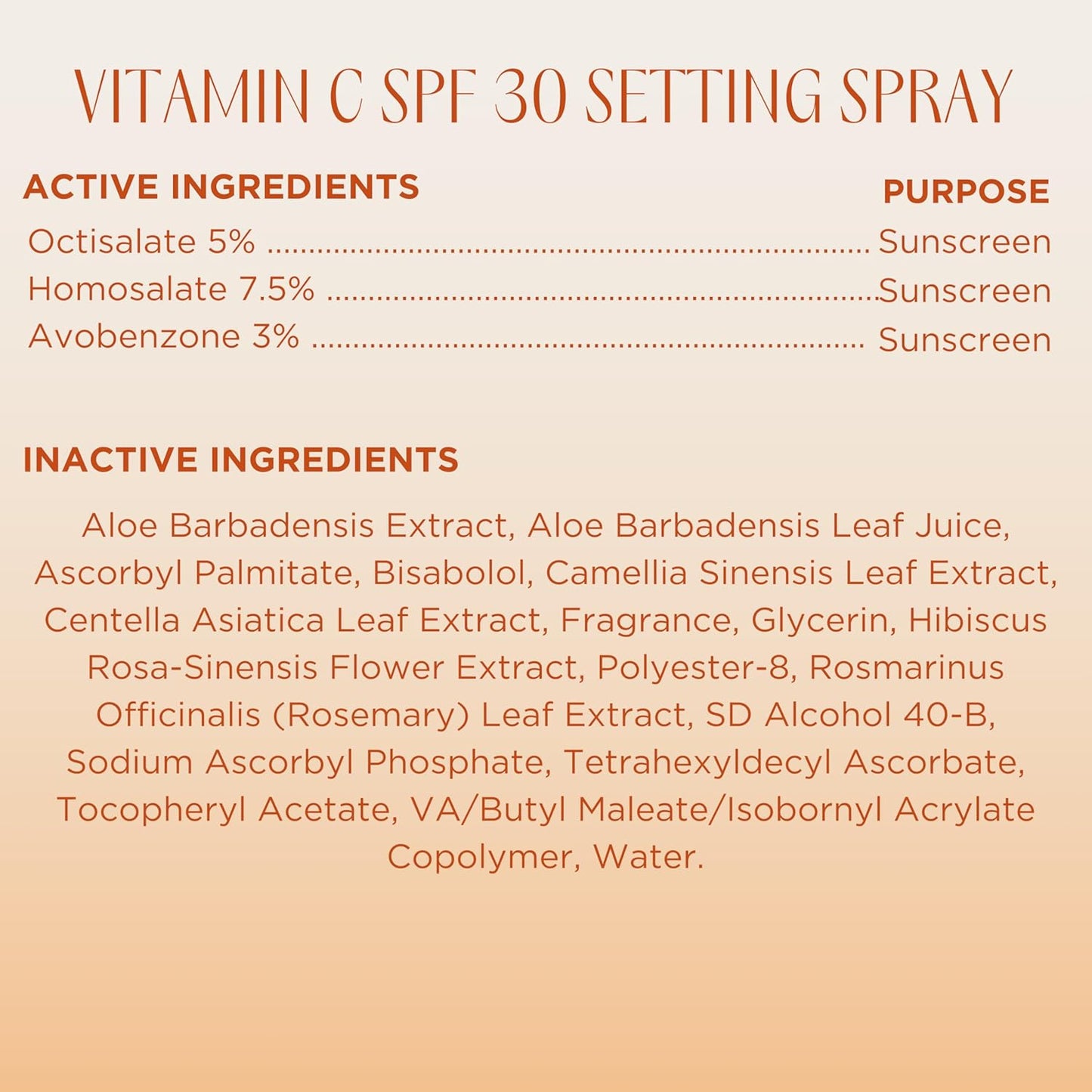 InstaNatural Skin Care Vitamin C SPF 30 Broad Spectrum Sunscreen Make Up Setting Spray, Brightens & Hydrates, UVA, UVB Sun Protection Sunblock, with Aloe Vera & Botanicals, Pump Bottle, 2 Fl Oz