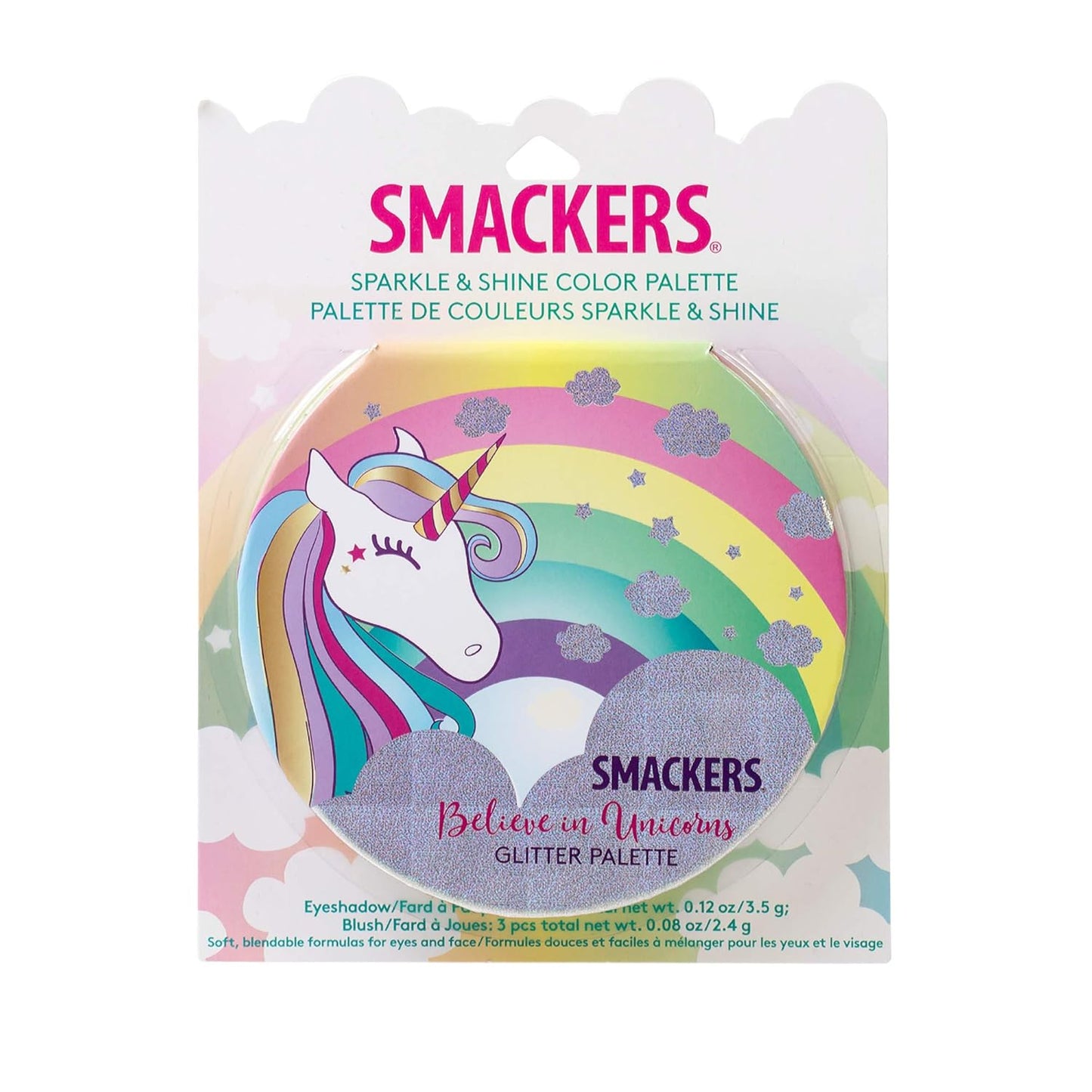 Lip Smacker Unicorn Palette Sparkle & Shine Eyeshadow Makeup Gift Set for Girls Including Lippy Pals Lip Balm