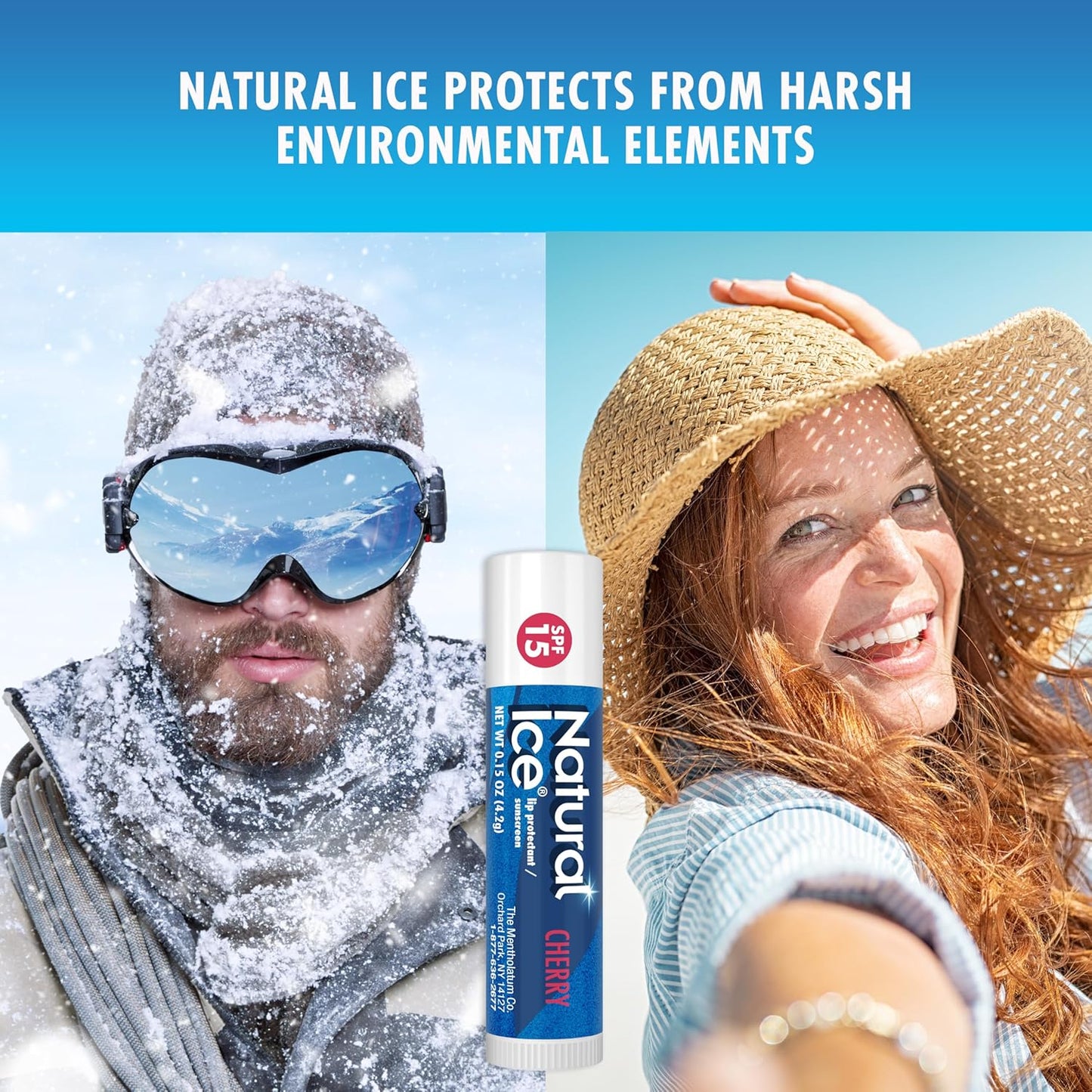 Natural Ice Cherry - SPF 15 lip balm, Cherry Flavor, 0.15 Ounce (Pack of 12)